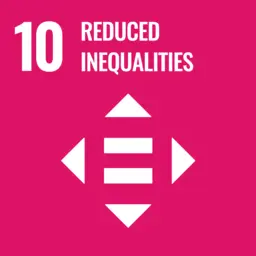 Reduced Inequalities: SDG 10 visual for MillionPaths Foundations sustainability and community education.
