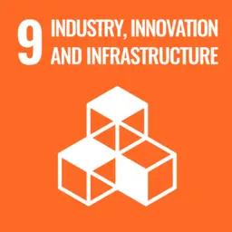 SDG 9: Industry, Innovation, and Infrastructure icon, representing sustainable development goals, MillionPaths Foundation.